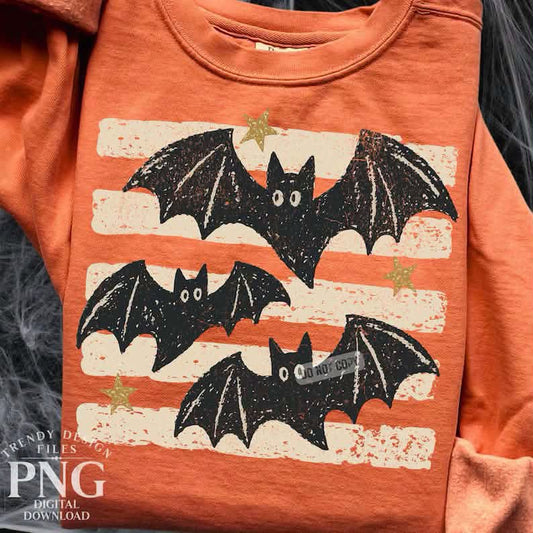 Striped Bats Distressed CC Tee