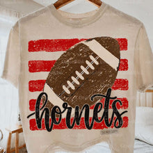 Load image into Gallery viewer, ANY  TEAM Striped Football Mascot     CC Tee
