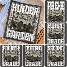 Truck Camo Grade School Youth Tee