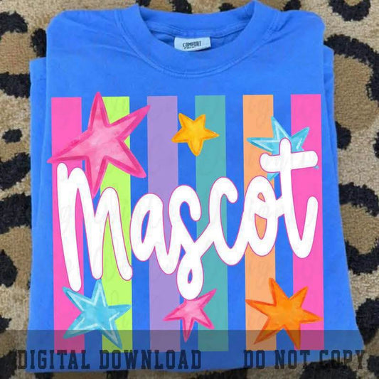 Any Team Striped Stars Mascot CC Tee