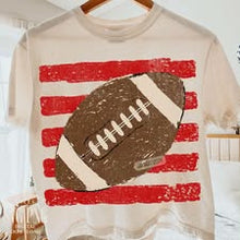 Load image into Gallery viewer, ANY  TEAM - Color Striped Preppy Football  CC Tee
