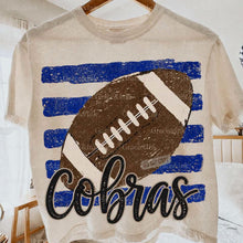 Load image into Gallery viewer, ANY  TEAM Striped Football Mascot     CC Tee
