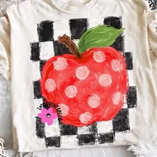 Black Check Apple Dots CC Tee