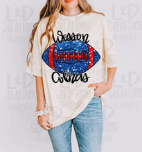 Load image into Gallery viewer, ANY  TEAM Faux Sequin Football  CC Tee
