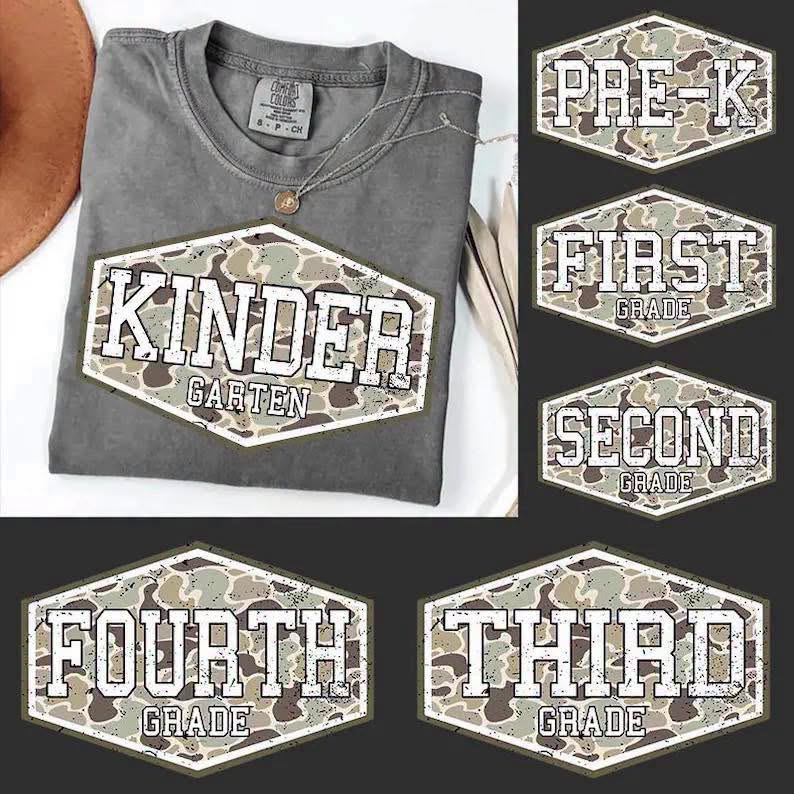 Boy Camo Grade School Youth Tee
