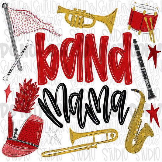 Any Team Color Band Mama     CC Tee