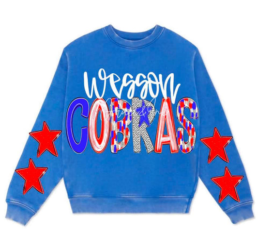 Wesson Cobras Adult Sweatshirt Vintage Oversized