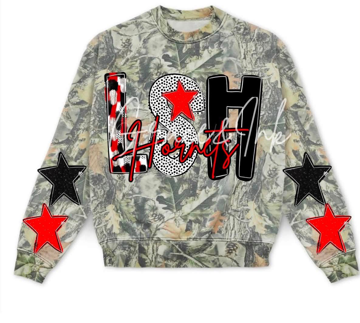 Loyd Star Hornets Camo  Adult Sweatshirt Oversized