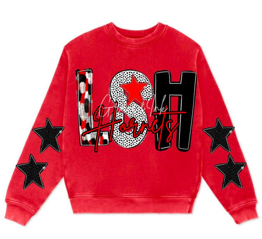 LS Hornets   Gildan Sweatshirt Poppy