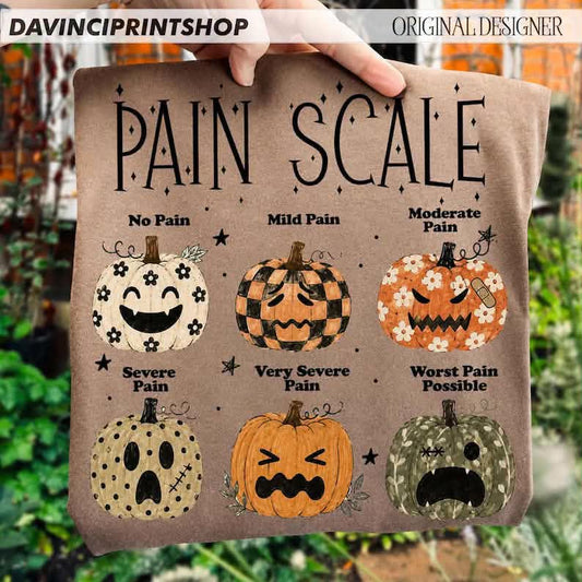 Pain Scale Pumpkins  Gildan Sweatshirt