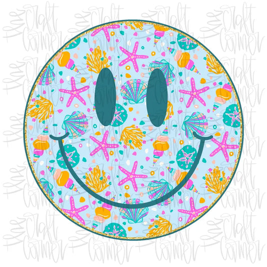 Beach Smiley Gildan Tee