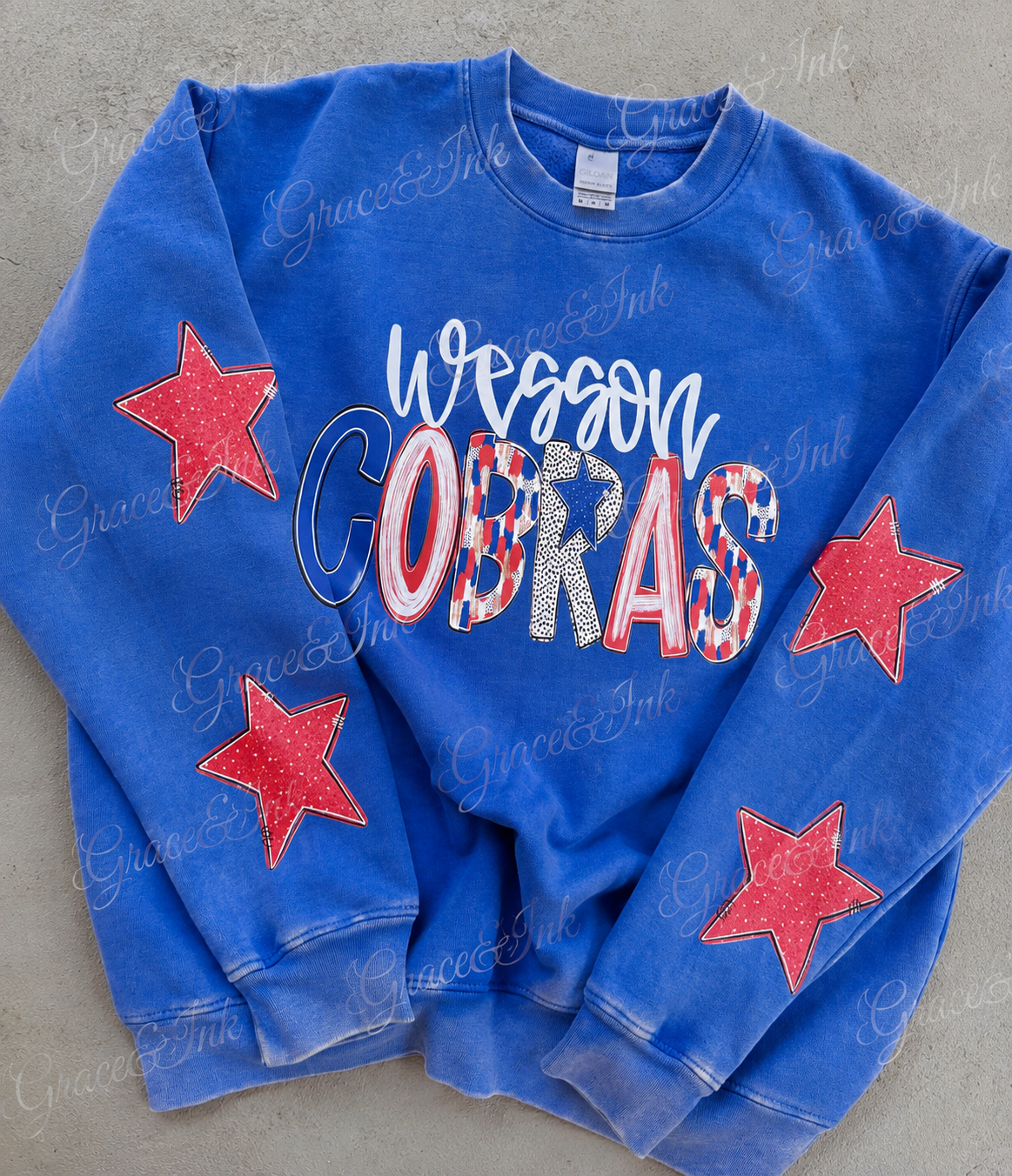 Wesson Cobras Gildan Sweatshirt Poppy