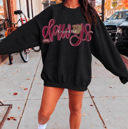 Bulldog Painted    Gildan Sweatshirt