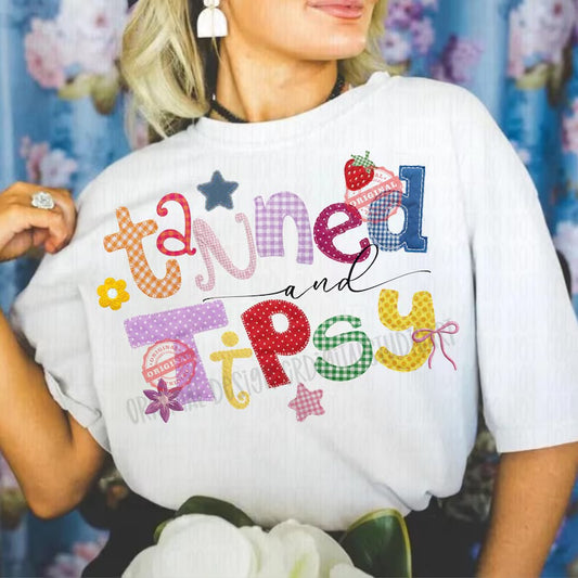 Tanned and Tipsy Gildan Tee