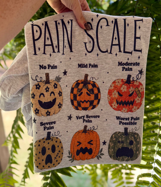 Pain Scale Pumpkins  Gildan Sweatshirt