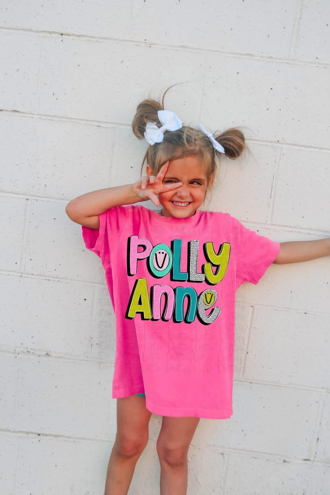 Polly Font Custom Youth  Tee