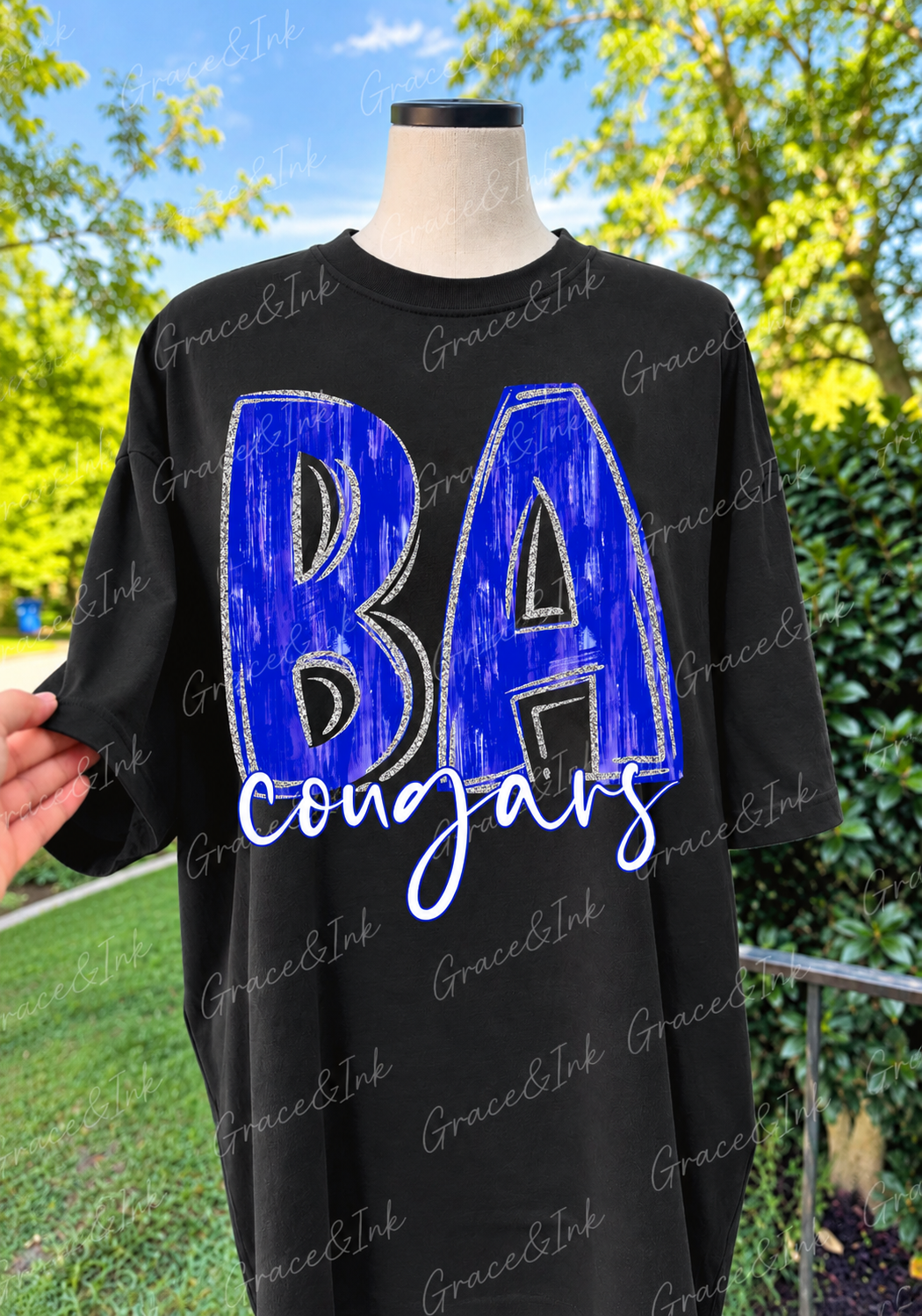 Painted Letter   Custom  CC Tee