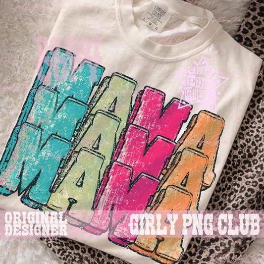 Mama Varsity Stacked Gildan Tee