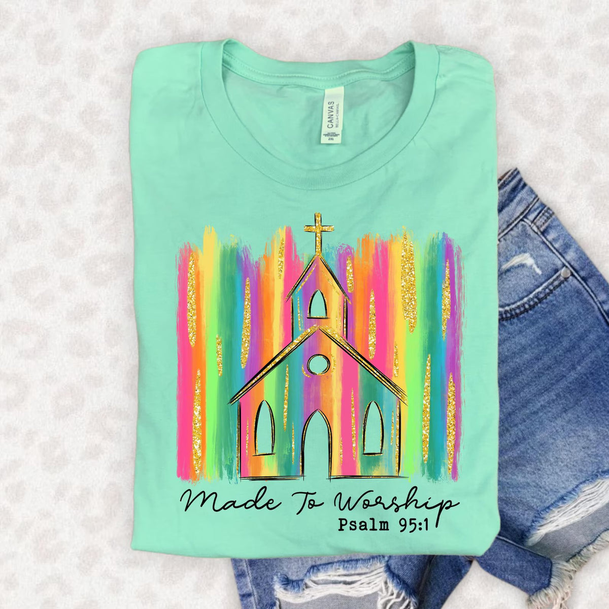 Made to Worship Neon Church   CC Tee