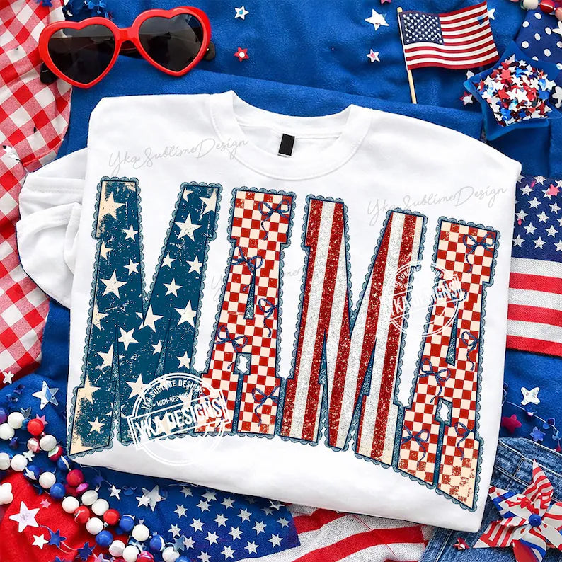 Mama Lace Patriotic  🇺🇸 Gildan Tee