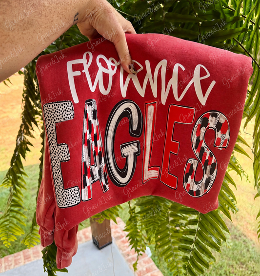 Florence Eagles Adult Sweatshirt Vintage Oversized