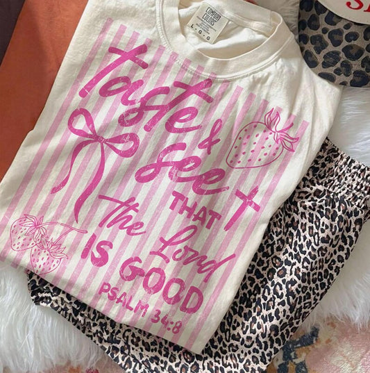 Taste and See Bow Gildan Tee