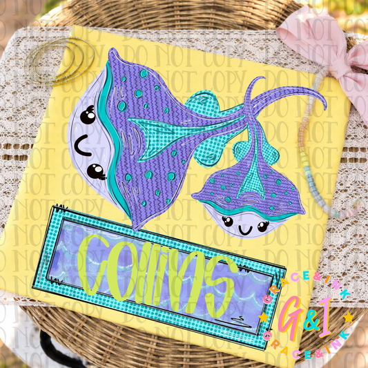 Girl Stingray Toddler Bubble