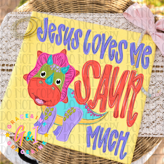 Girl Jesus Dino Tee Kids Youth