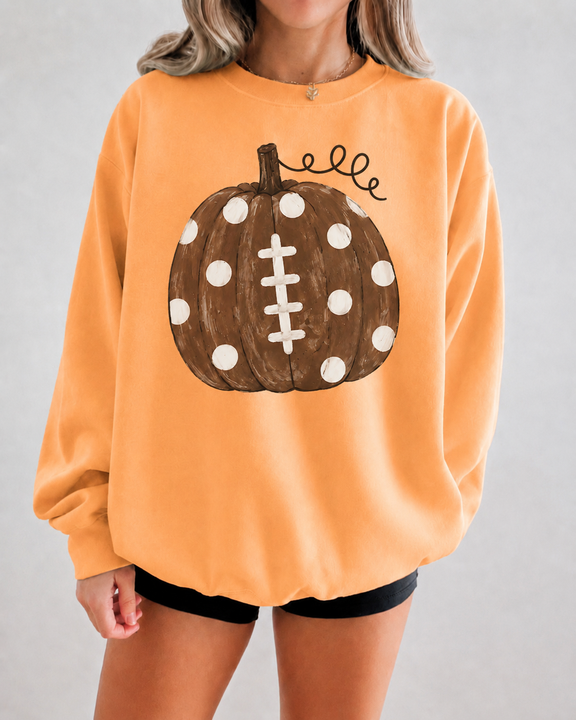 Preppy Pumpkin Football Sweatshirt