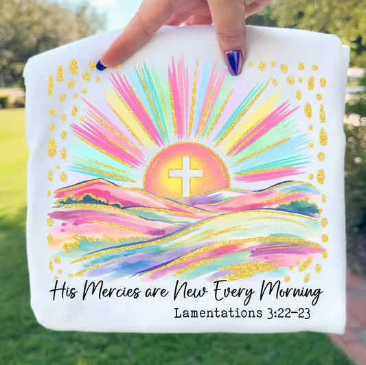 His Mercies Watercolor   CC Tee
