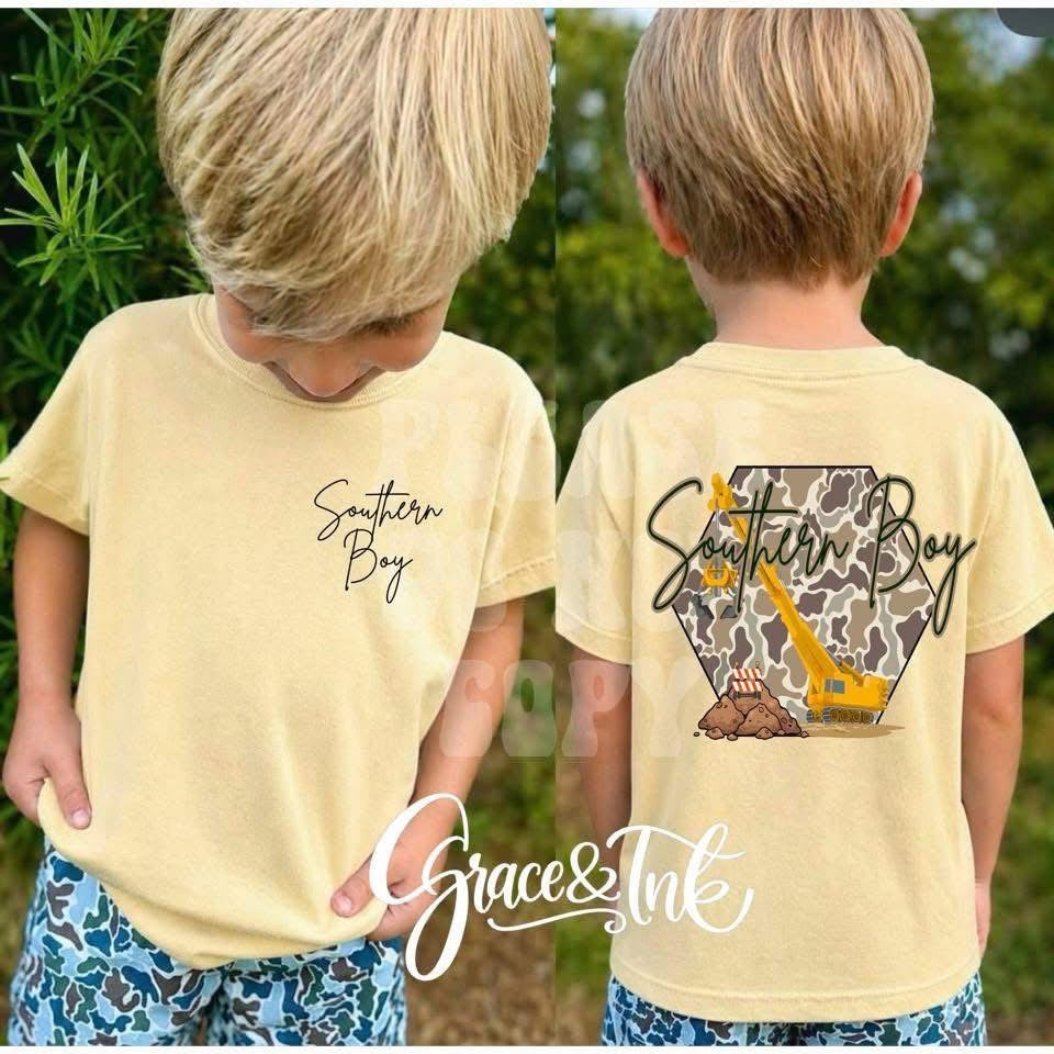 Southern Boy Excavator Youth-Toddler Tee