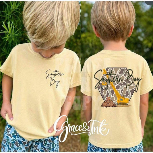 Southern Boy Excavator Youth-Toddler Tee
