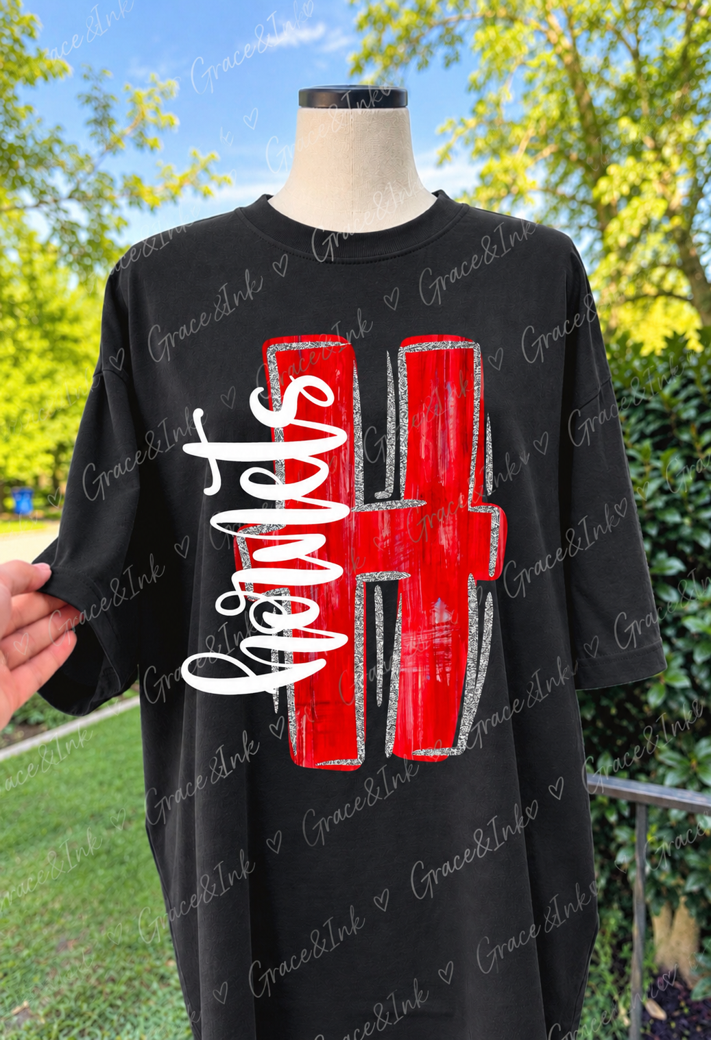 Painted Letter   Custom  CC Tee