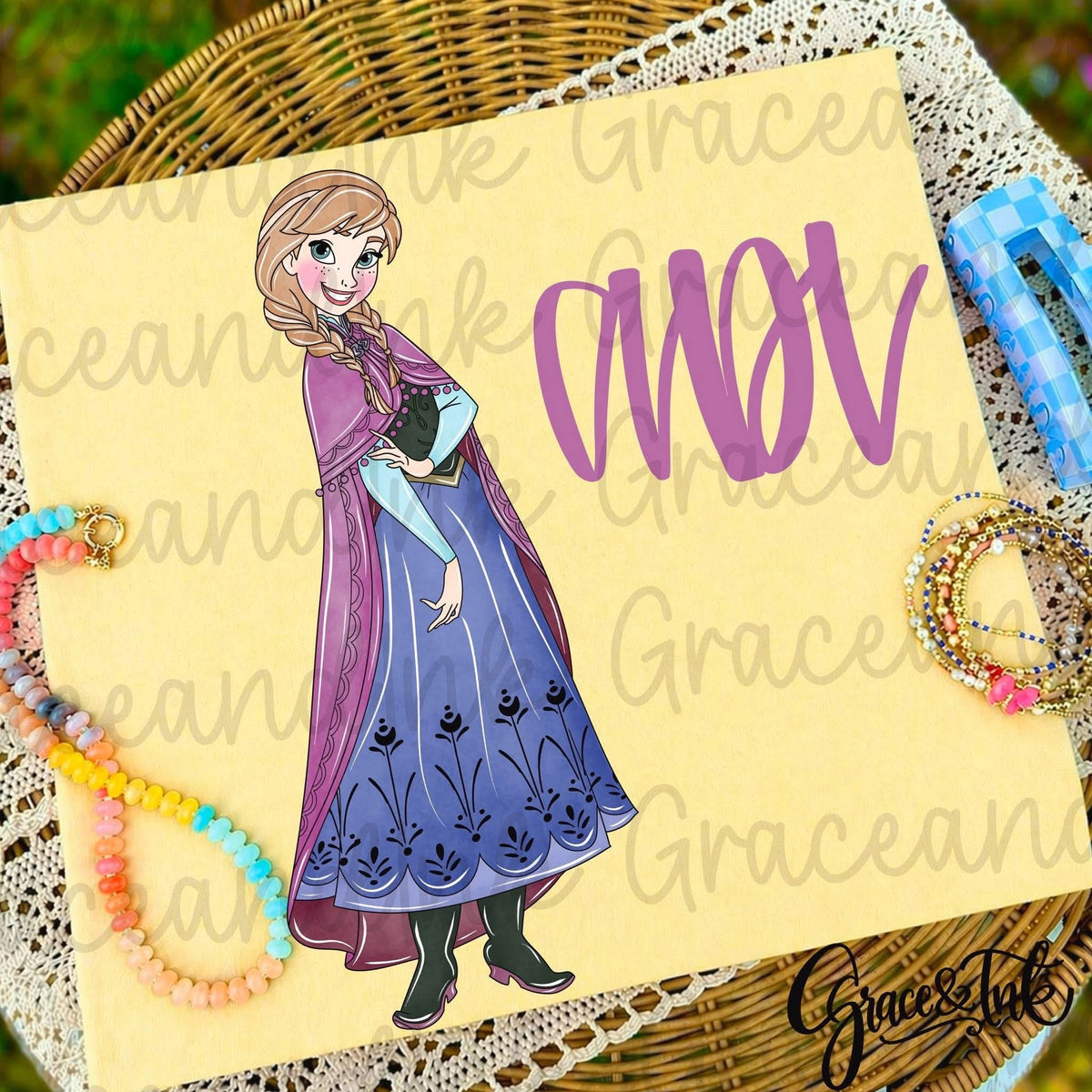 Princess Initial Adult   CC Tee