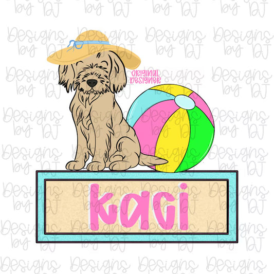 Girl  Dog Custom Gildan Tee