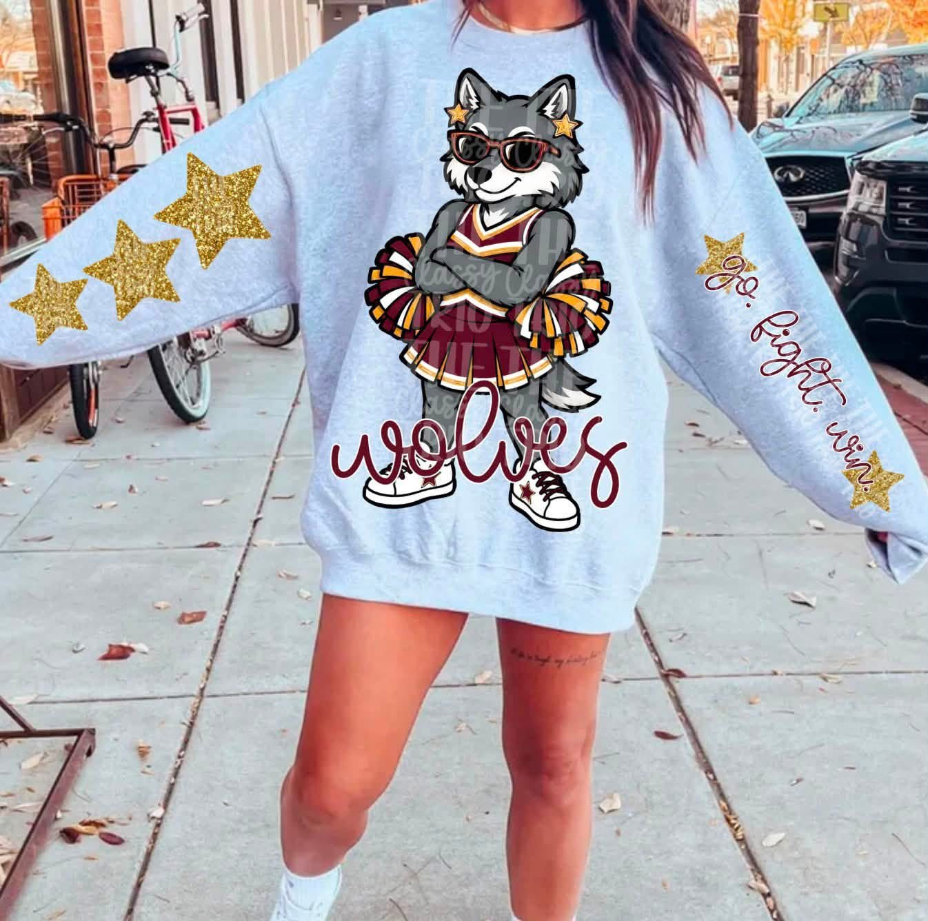 Preppy Girl Mascot Cheer Sweatshirt