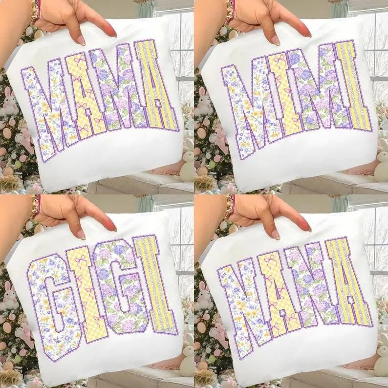 Purple Yellow Lace Name  Gildan Tee