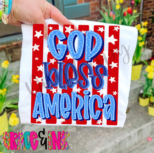 God Bless America  Gildan Tee