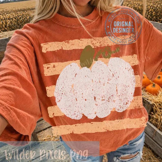 Pumpkin Striped  CC Tee