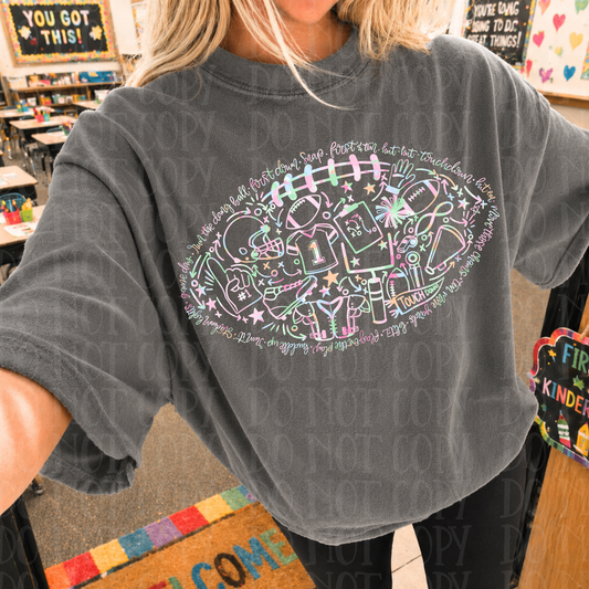 Football Floral   DP   CC Tee