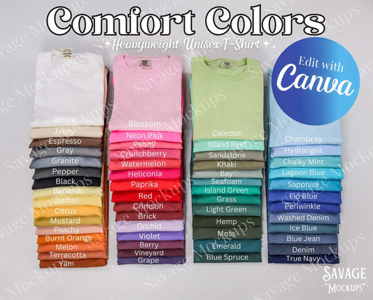 Comfort Colors Color Chart
