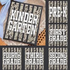 Camo Striped Stars School  Youth Tee